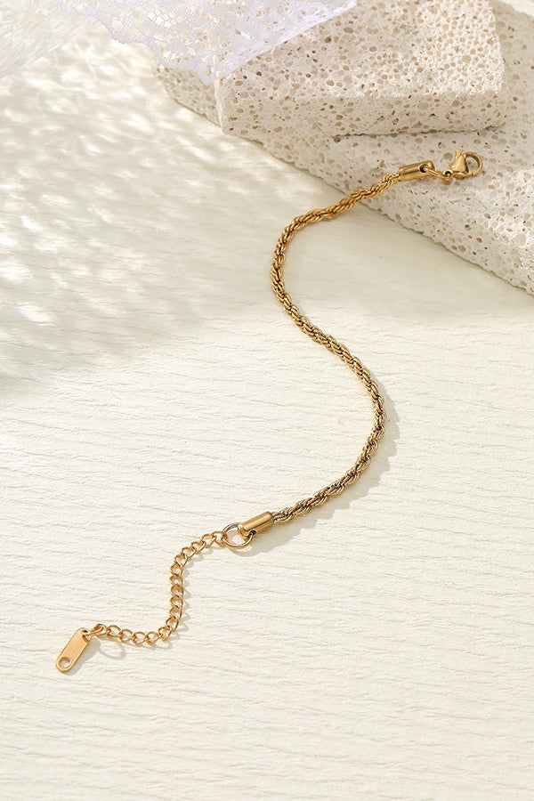 Rosey Rope Chain Bracelet