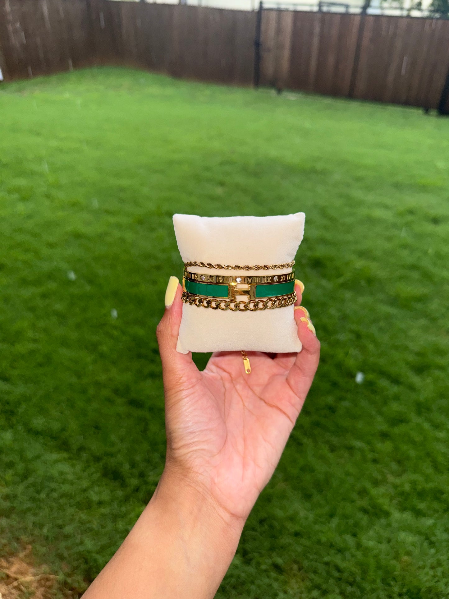 Emerald Bracelet Stack