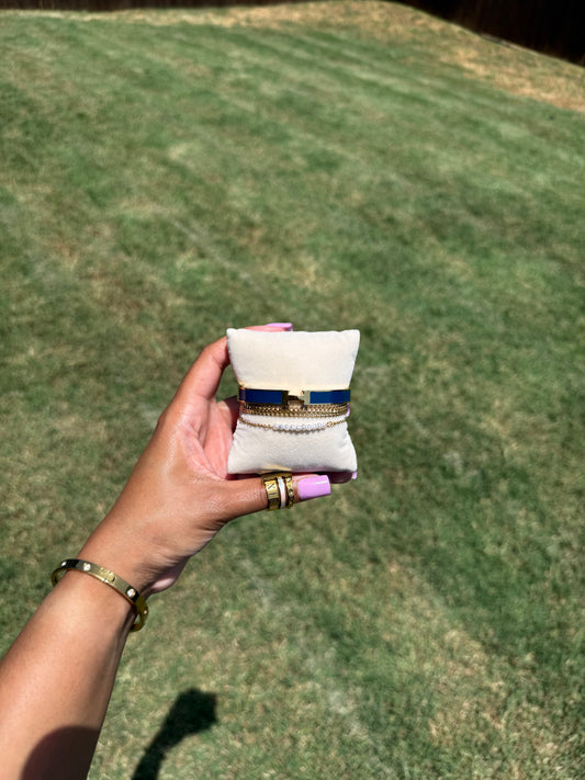 Navy Bracelet Stack