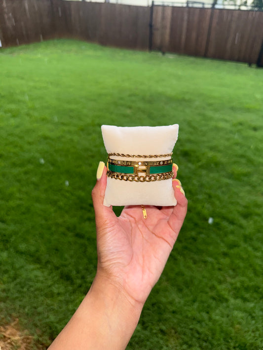 Emerald Bracelet Stack