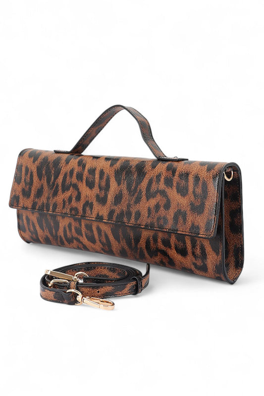 Logan Leopard Clutch